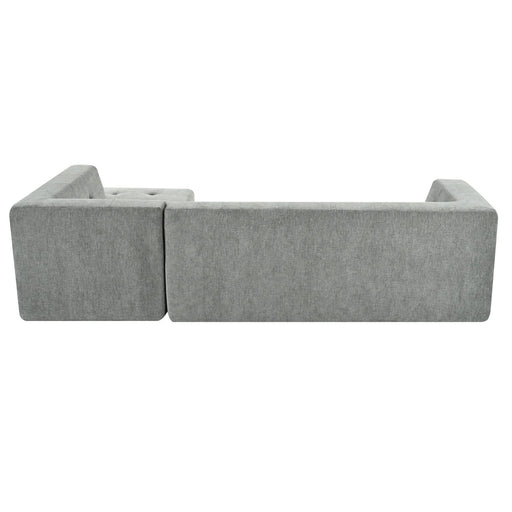 Modern Minimalist L-Shaped Modular Sofa Set Light Gray Chenille 112.2*74' Default -DTYStore