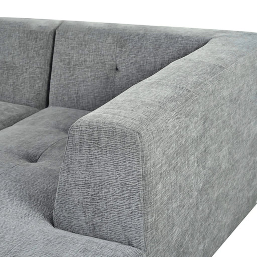 Modern Minimalist L-Shaped Modular Sofa Set Light Gray Chenille 112.2*74' Default -DTYStore