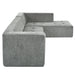 Modern Minimalist L-Shaped Modular Sofa Set Light Gray Chenille 112.2*74' Default -DTYStore