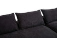 Modern Minimalist Modular Sectional Sofa with Deep Seats and Right Facing Chaise, Black Upholstered Fabric Default -DTYStore