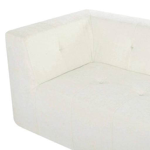 Modern Minimalist Modular Sofa Set with Upholstered Chenille, L-Shaped, Beige, 112.2*74 Inches Default -DTYStore