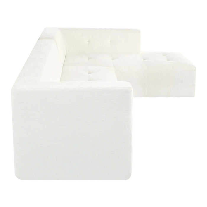 Modern Minimalist Modular Sofa Set with Upholstered Chenille, L-Shaped, Beige, 112.2*74 Inches Default -DTYStore