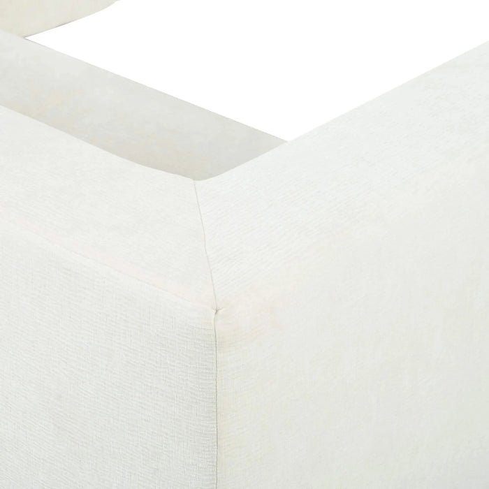 Modern Minimalist Modular Sofa Set with Upholstered Chenille, L-Shaped, Beige, 112.2*74 Inches Default -DTYStore