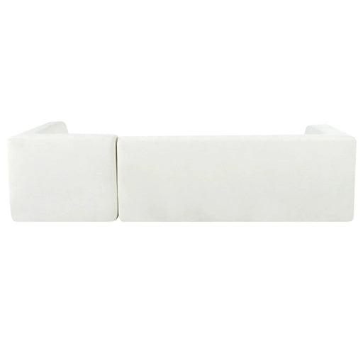 Modern Minimalist Modular Sofa Set with Upholstered Chenille, L-Shaped, Beige, 112.2*74 Inches Default -DTYStore