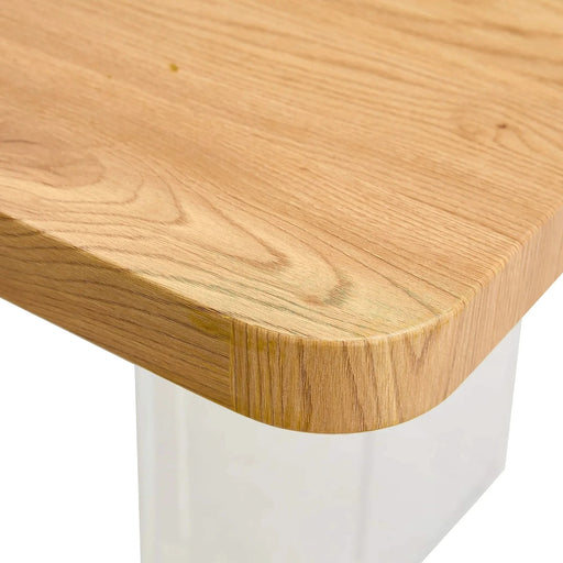 Modern Minimalist Wooden Table with Acrylic Legs for Dining, Living Rooms, and Kitchens Default -DTYStore