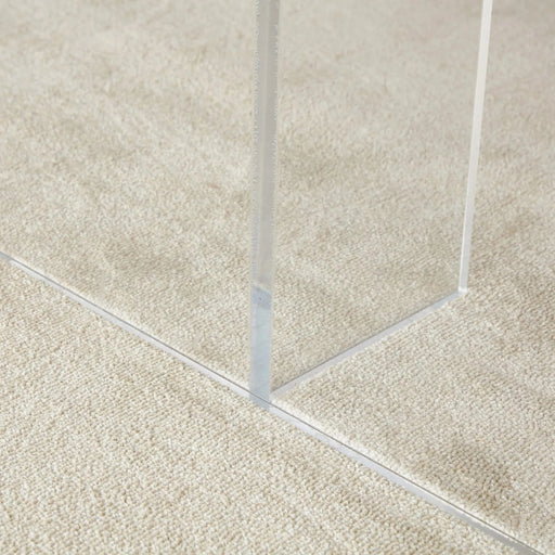 Modern Minimalist Wooden Table with Acrylic Legs for Dining, Living Rooms, and Kitchens Default -DTYStore