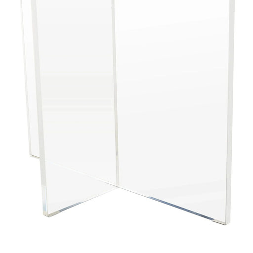 Modern Minimalist Wooden Table with Acrylic Legs for Dining, Living Rooms, and Kitchens Default -DTYStore