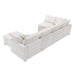 Modern Modular Cloud Sofa Bed, 6 Seat Chenille Sectional Couch Set with Ottoman, Convertible U Shaped Sleeper Sofa, 3 Colors Default -DTYStore