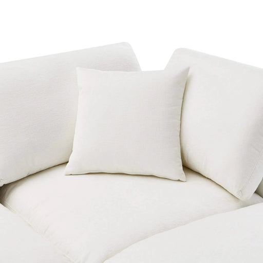 Modern Modular Cloud Sofa Bed, 6 Seat Chenille Sectional Couch Set with Ottoman, Convertible U Shaped Sleeper Sofa, 3 Colors Default -DTYStore