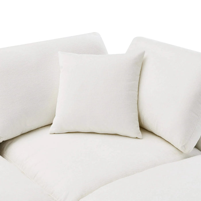 Modern Modular Cloud Sofa Bed, 6 Seat Chenille Sectional Couch Set with Ottoman, Convertible U Shaped Sleeper Sofa, 3 Colors Default -DTYStore