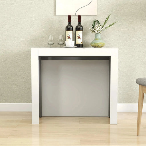 Modern Multifunctional Extendable Dining Table with Outlet, Space Saving Expanding Table with Storage for Party, Weddings, Meetings, Celebrations Default -DTYStore