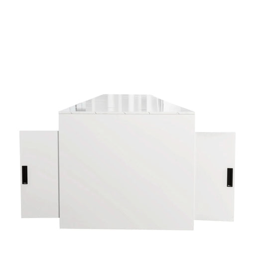 Modern Multifunctional Extendable Dining Table with Outlet, Space Saving Expanding Table with Storage for Party, Weddings, Meetings, Celebrations Default -DTYStore