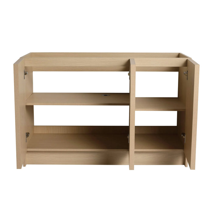 Modern Oak Freestanding Bathroom Vanity with 3 Soft-Close Cabinet Doors, Plywood, 48 Inches Default -DTYStore