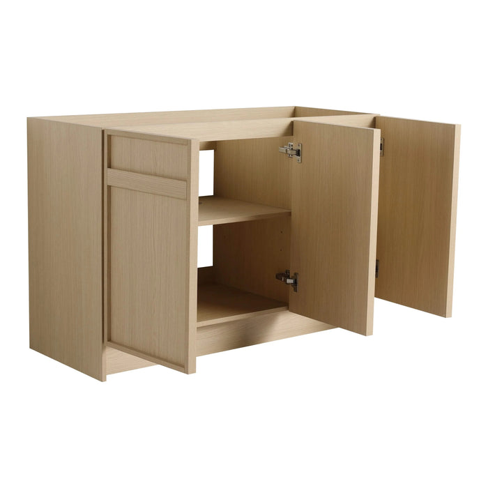 Modern Oak Freestanding Bathroom Vanity with 3 Soft-Close Cabinet Doors, Plywood, 48 Inches Default -DTYStore
