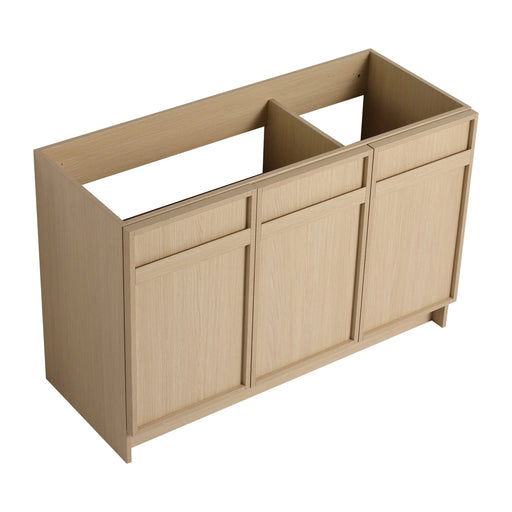 Modern Oak Freestanding Bathroom Vanity with 3 Soft-Close Cabinet Doors, Plywood, 48 Inches Default -DTYStore