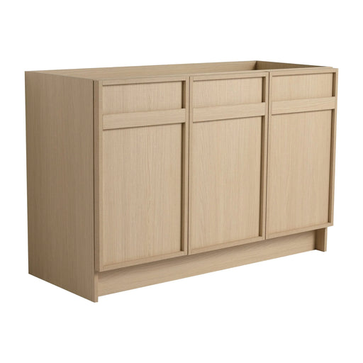 Modern Oak Freestanding Bathroom Vanity with 3 Soft-Close Cabinet Doors, Plywood, 48 Inches Default -DTYStore