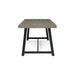 Modern Outdoor Dining Set - 7 Pieces with Acacia Wood Table and Iron Chairs in Grey and Black Default -DTYStore