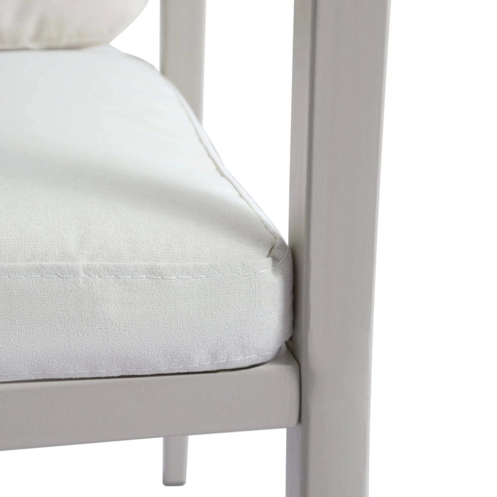 Modern Outdoor Dining Set - 7 Pieces with Acacia Wood Table and Iron Chairs in Grey and Black Default -DTYStore