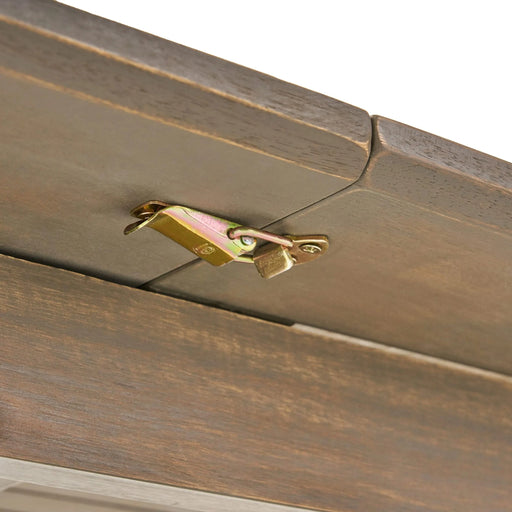 Modern Outdoor Dining Set with Expandable Acacia Wood Table and Iron Chairs, Grey Default -DTYStore