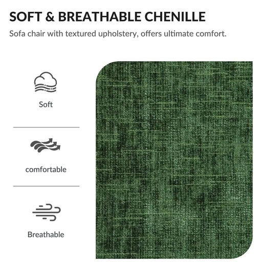 Modern Oversized Chair with Ottoman,Chenille Fabric Sofa Bed,Accent Chair Comfy Sofa with Cupholders and USB Charging Ports Chair for Living Room,Bedroom,Apartment Default -DTYStore