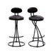 Modern PU Leather Upholstered Counter Height Bar Stools with Footrest in Black, Set of 2 Default -DTYStore