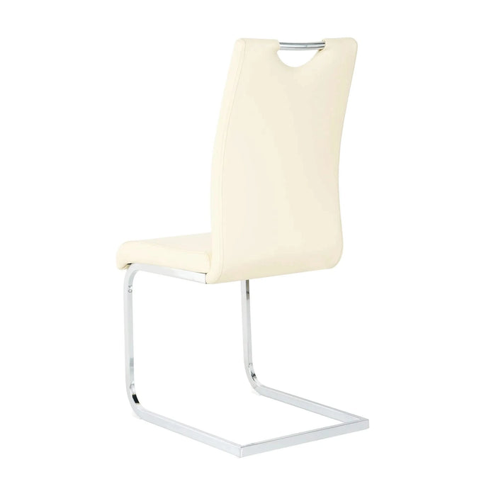 Modern PU dining chair living room chair upholstered chair, electroplated metal legs design, kitchen, living room, bedroom, dining room side chair (Set of 2) Default -DTYStore