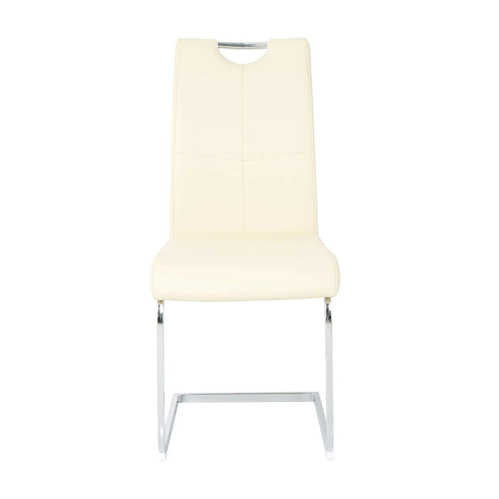 Modern PU dining chair living room chair upholstered chair, electroplated metal legs design, kitchen, living room, bedroom, dining room side chair (Set of 2) Default -DTYStore