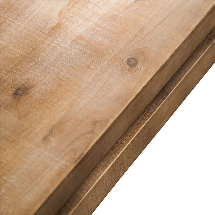 Modern Rustic Wood Coffee Table – Rectangular Living Room Center Table with Floating Top Design 47.6' L * 23.6' W * 16.3' H Default -DTYStore