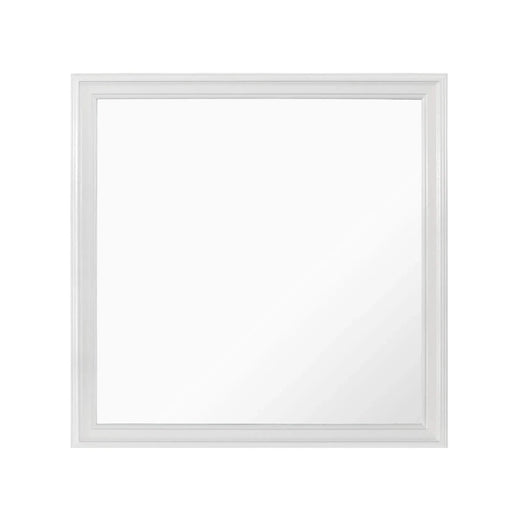 Modern Shaker White Full 5PC Bedroom Set with LED Lighting and Tufted Headboard Default -DTYStore