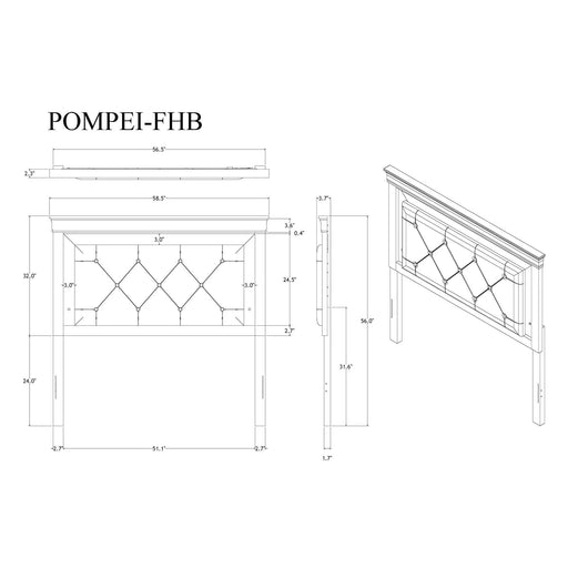 Modern Shaker White Full 5PC Bedroom Set with LED Lighting and Tufted Headboard Default -DTYStore