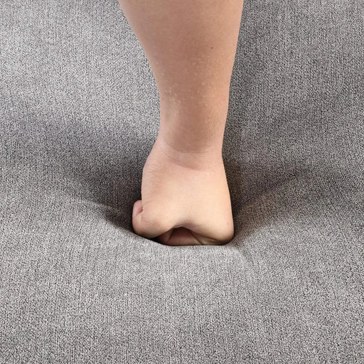 Modern Sleeper Sofa Bed with Storage Ottoman, Gray Linen, 84.75' L Shape Couch for Living Room or Apartment Default -DTYStore