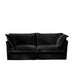 Modern Slipcovered 2-Seat Sofa Couches for Living Room, 2 Seater Sofa, Corduroy Deep Seat Sofa Black -DTYStore