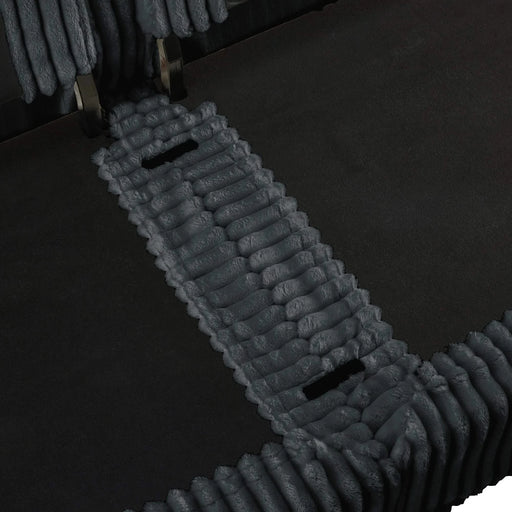 Modern Slipcovered 2-Seat Sofa Couches for Living Room, 2 Seater Sofa, Corduroy Deep Seat Sofa Gray -DTYStore