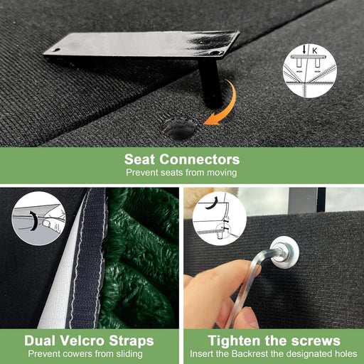 Modern Slipcovered 2-Seat Sofa Couches for Living Room, 2 Seater Sofa, Corduroy Deep Seat Sofa Green -DTYStore