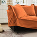 Modern Slipcovered Sofa Couch for Living Room, Chenille Deep Seat with Detachable Cover Orange -DTYStore