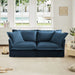 Modern Slipcovered Sofa Couch for Living Room, Chenille Deep Seat with Detachable Cover Blue -DTYStore