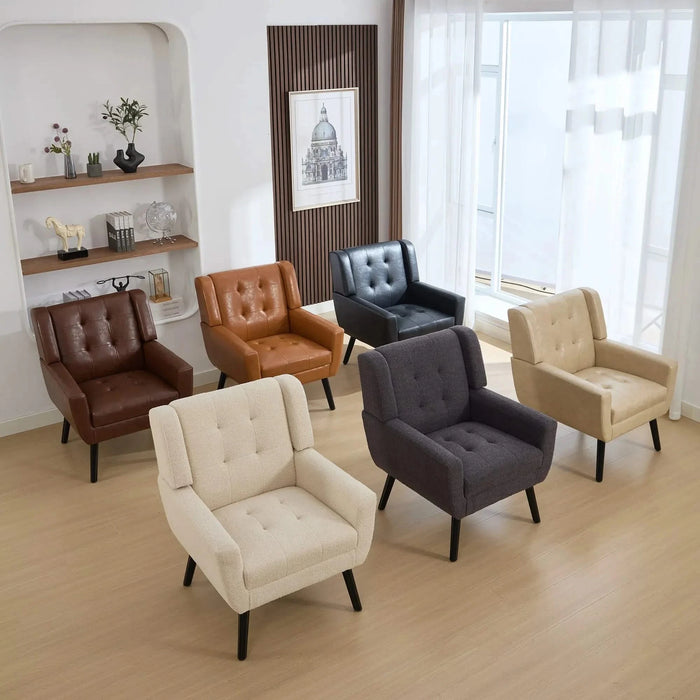 Modern Soft Ergonomic Accent Chair Living Room Bedroom Home Chair for Indoor Use -DTYStore