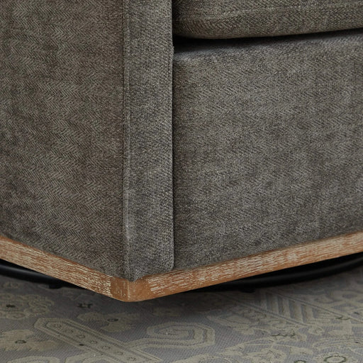 Modern Square Upholstered Swivel Accent Chair with Chenille Fabric, Charcoal, 30.7'W Default -DTYStore