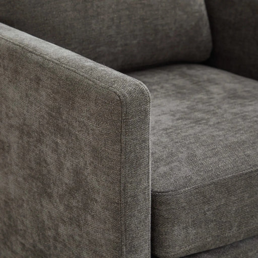 Modern Square Upholstered Swivel Accent Chair with Chenille Fabric, Charcoal, 30.7'W Default -DTYStore