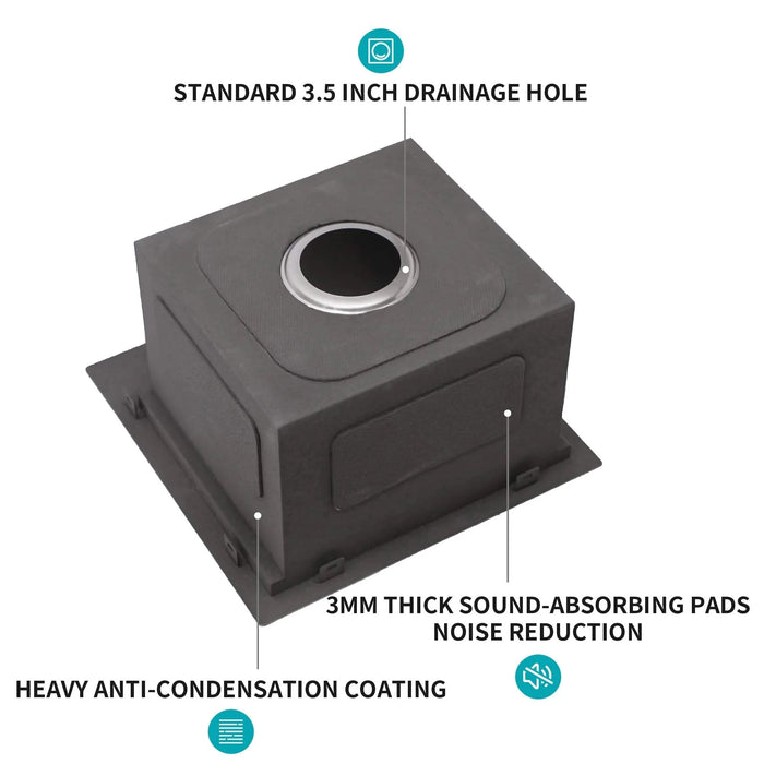 Modern Stainless Steel 15 Inch Drop-in Kitchen Sink Workstation with Accessories, Brushed Nickel Finish Default -DTYStore