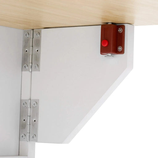 Modern Style 2-in-1 Pet Friendly Dog Crate Kitchen Island End Table Natural White MDF Metal Pine Default -DTYStore