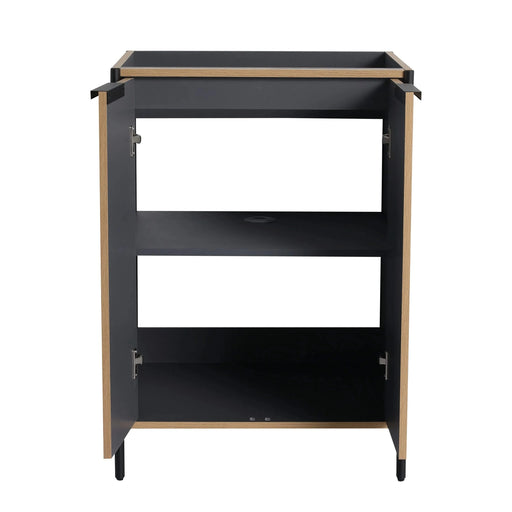 Modern Style 24' Freestanding Bathroom Vanity with Adjustable Shelves in Light Coffee Plywood - Excluding Sink Default -DTYStore