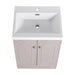 Modern Style 24' Freestanding Bathroom Vanity with White Resin Sink & Soft-Close Cabinet Doors, Khaki Plywood Default -DTYStore
