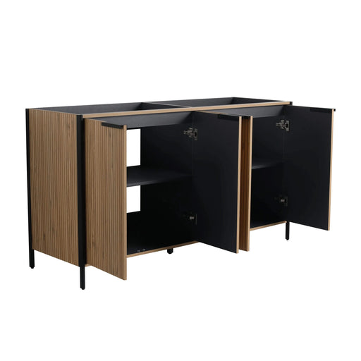 Modern Style 60' Freestanding Bathroom Vanity with Adjustable Shelves in Light Coffee Plywood Default -DTYStore