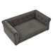Modern Style Elegant Rectangle Pet Bed for Small and Medium Dogs, Durable Elevated Dog Sofa, Dark Grey Foam Default -DTYStore