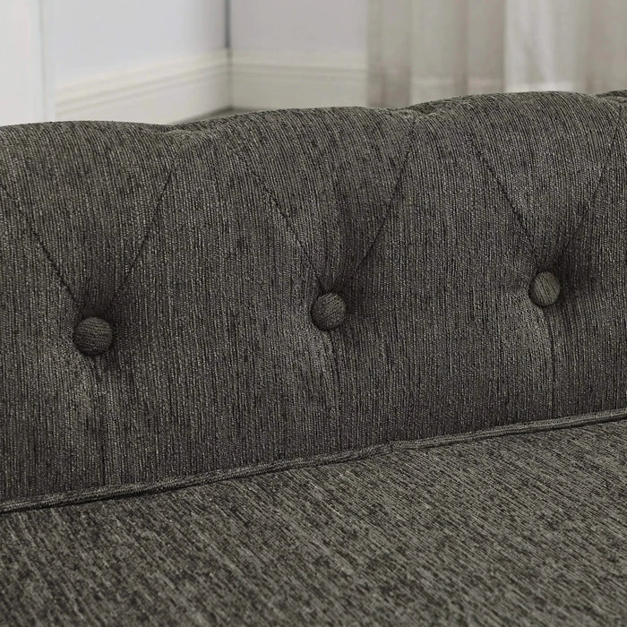 Modern Style Elegant Rectangle Pet Bed for Small and Medium Dogs, Durable Elevated Dog Sofa, Dark Grey Foam Default -DTYStore