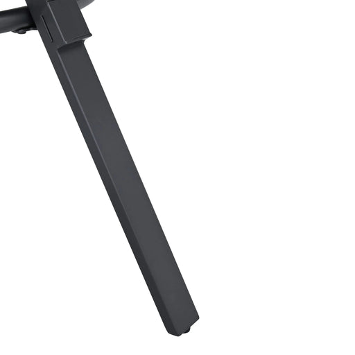 Modern Style Indoor Dining Round Table with Metal Legs in Light Birch Finish, MDF and Metal, 46.85' Default -DTYStore