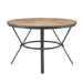 Modern Style Indoor Dining Round Table with Metal Legs in Light Birch Finish, MDF and Metal, 46.85' Default -DTYStore