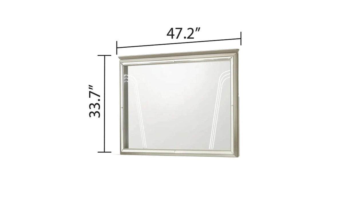 Modern Style King 5PC Bedroom Set Made with Wood & LED Headboard Default -DTYStore