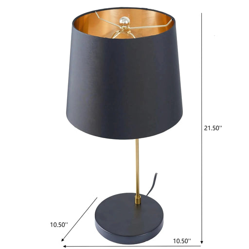 Modern Stylish Desk Lamp for Bedside and Table Use, Black and Gold Finish ,Metal, 110120V Default -DTYStore